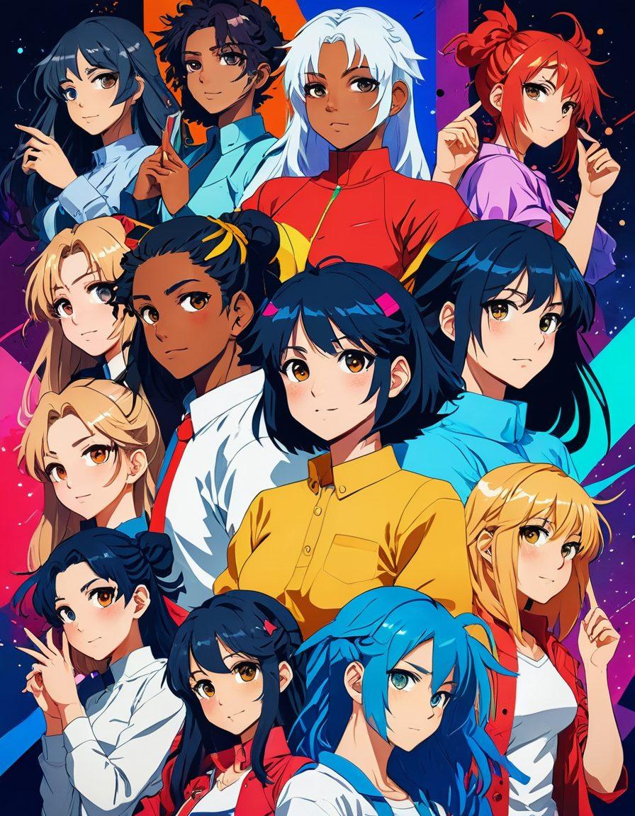 A collage depicting diverse characters from various hentai styles, showcasing the evolution of digital artistry and storytelling. Include elements like vibrant colors, abstract backgrounds blending with digital technology, and emotive expressions that reflect their impact on entertainment. The characters should be in dynamic poses, surrounded by digital effects like pixels and light bursts. Inspired by both traditional and modern art techniques. super-realistic. vibrant colors. digital art.